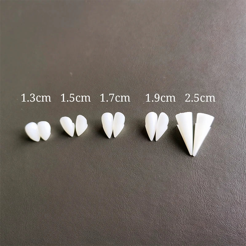 Halloween Vampire Teeth Fangs Dentures Prop for Party & Cosplay - Resin & Glue