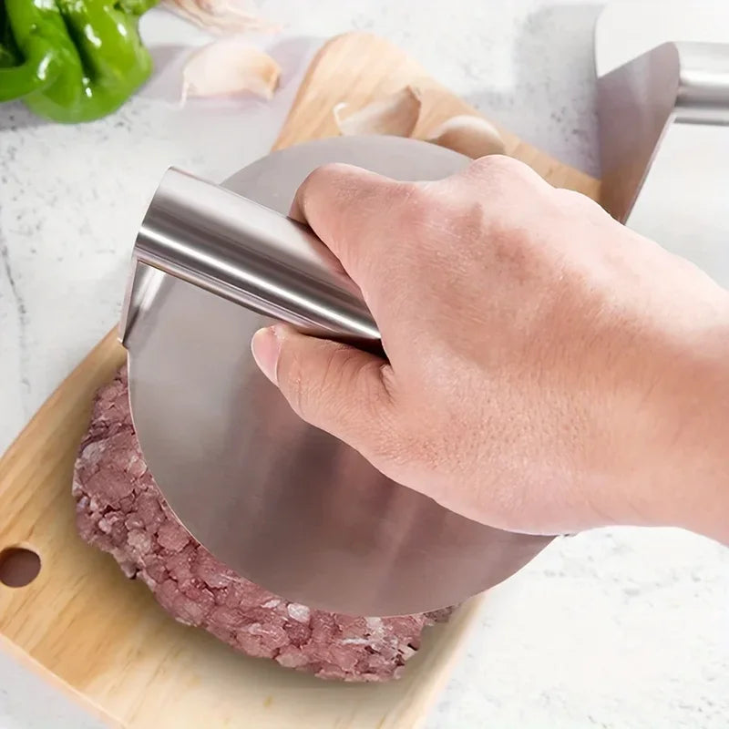 Stainless Steel Burger Patty Press Mold for Deli Meats and Meat Making