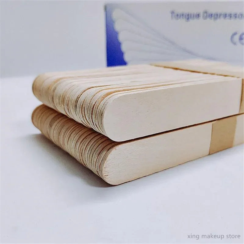 Disposable Wax Applicator Sticks 100PCS for Hair Removal & Eyebrow Waxing
