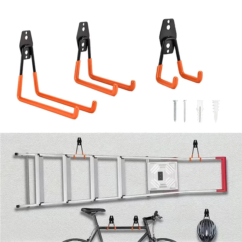 Heavy Duty Wall Mount Metal Hook Garage Organizer for Bicycle Ladder Garden Tools