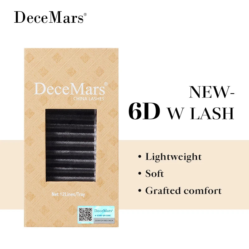 6D-W Natural Eyelash Extension Sets - Professional-Grade Salon Lashes