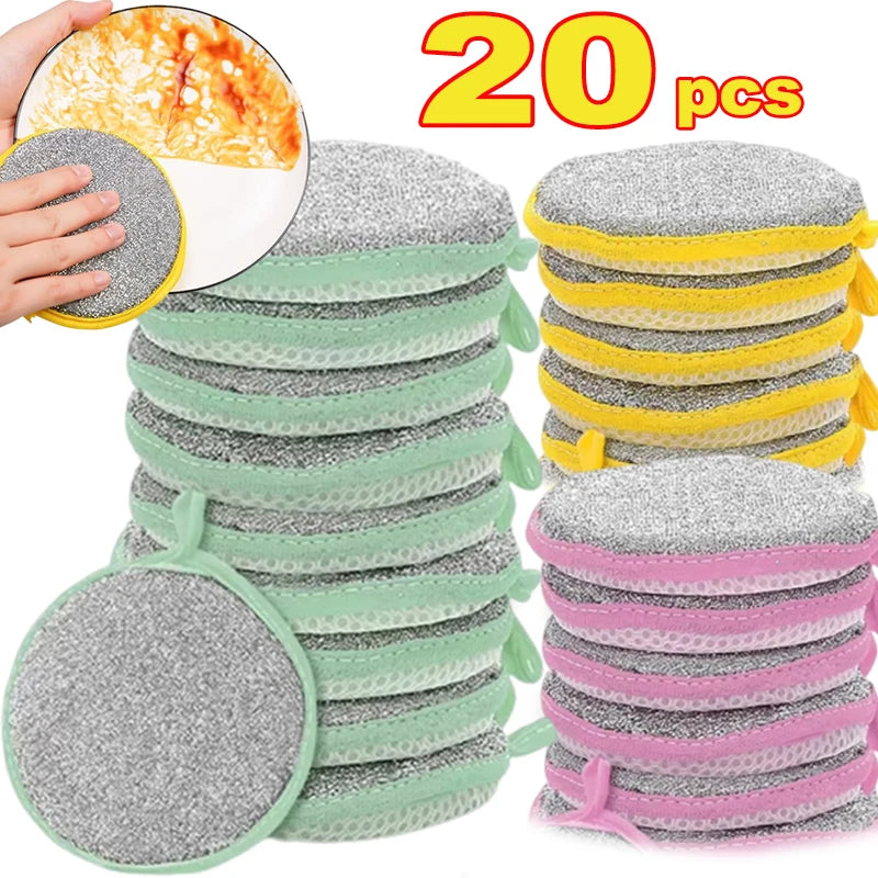 Double-Sided Dishwashing Sponge Set Non-Stick Oil Remover Kitchen Cleaning Tool