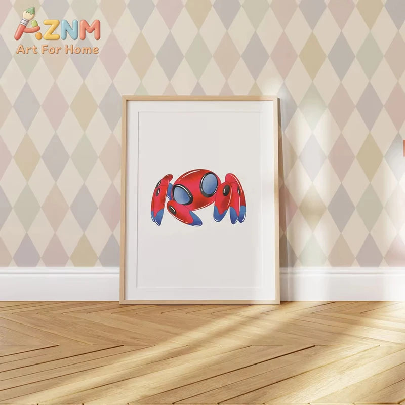 Kids Room Wall Art Poster - Marvel Superheroes Canvas Decor for Nursery & Playroom