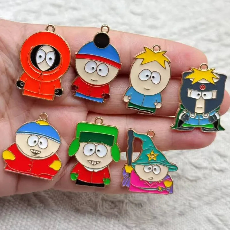 10-Pack Cute Anime Enamel Charms for DIY Jewelry Making - Earrings, Bracelets