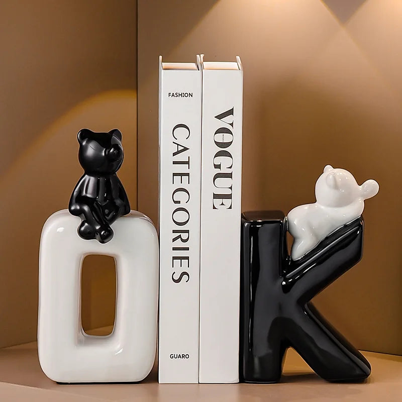 Modern Bookend Desktop Ornament for Home & Living Room Decor