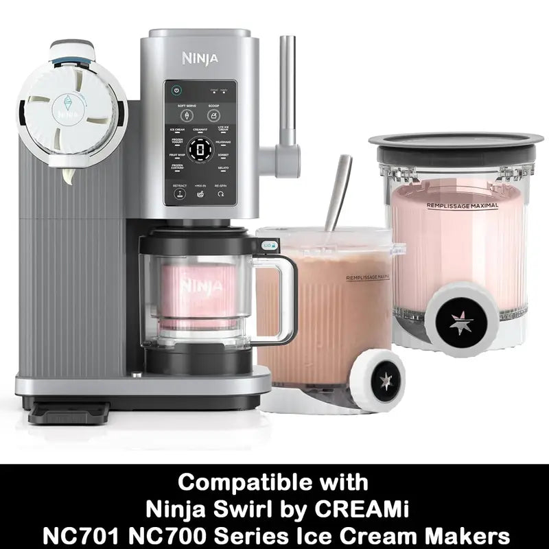 Replacement Containers for Ninja Creami Swirl Pints and Lids - Multiple Colors