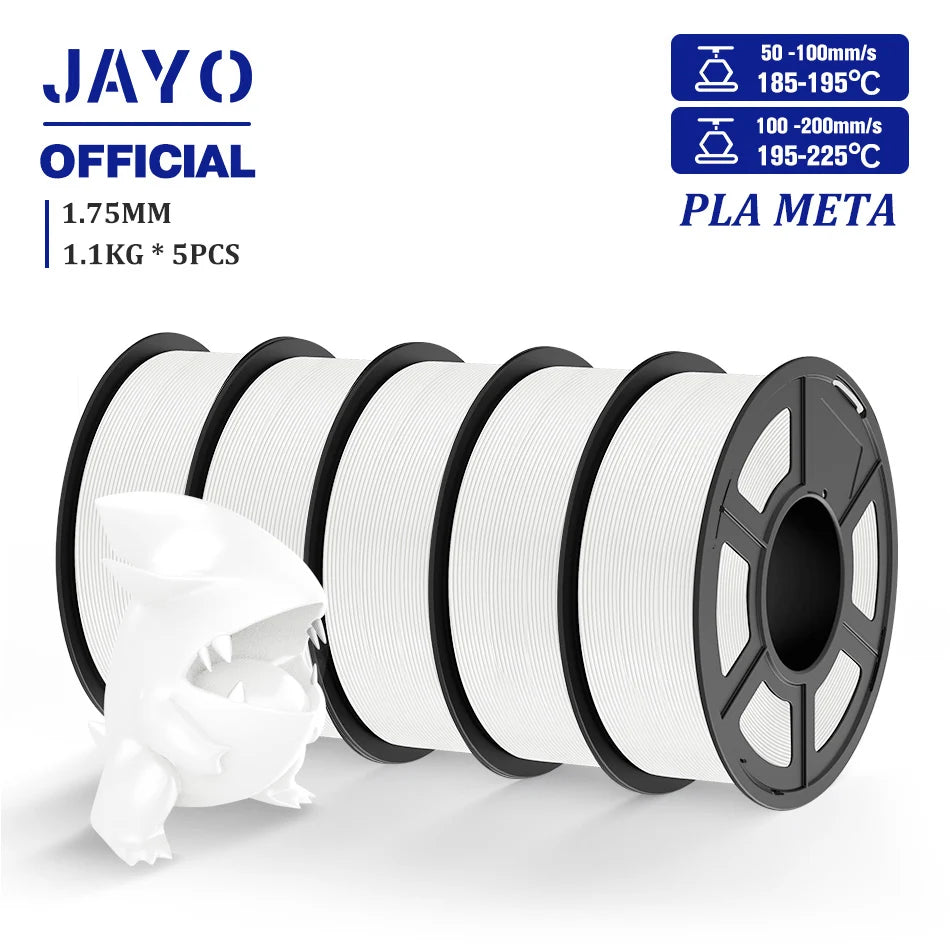 3D Printer Filament Set PLA PETG Silk Wood Marble 1.75mm 5 Rolls 1.1KG