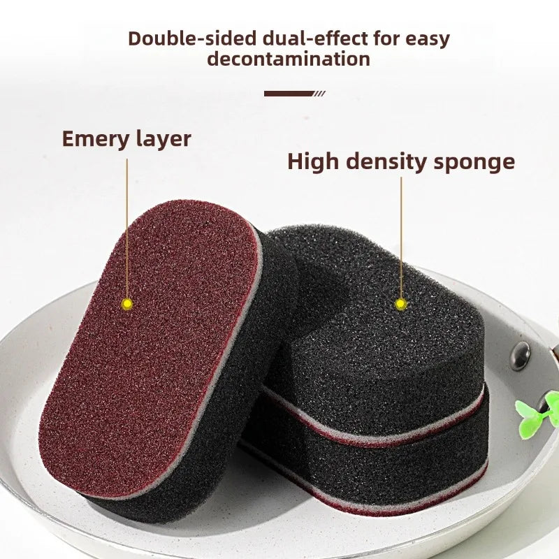 Double Sided Kitchen Cleaning Sponge Brush Set for Pot and Pan Scrubbing - 2/3/5 Pack