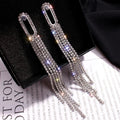 Exquisite Long Tassel Earrings for Women with Rhinestones & AAA Zircon