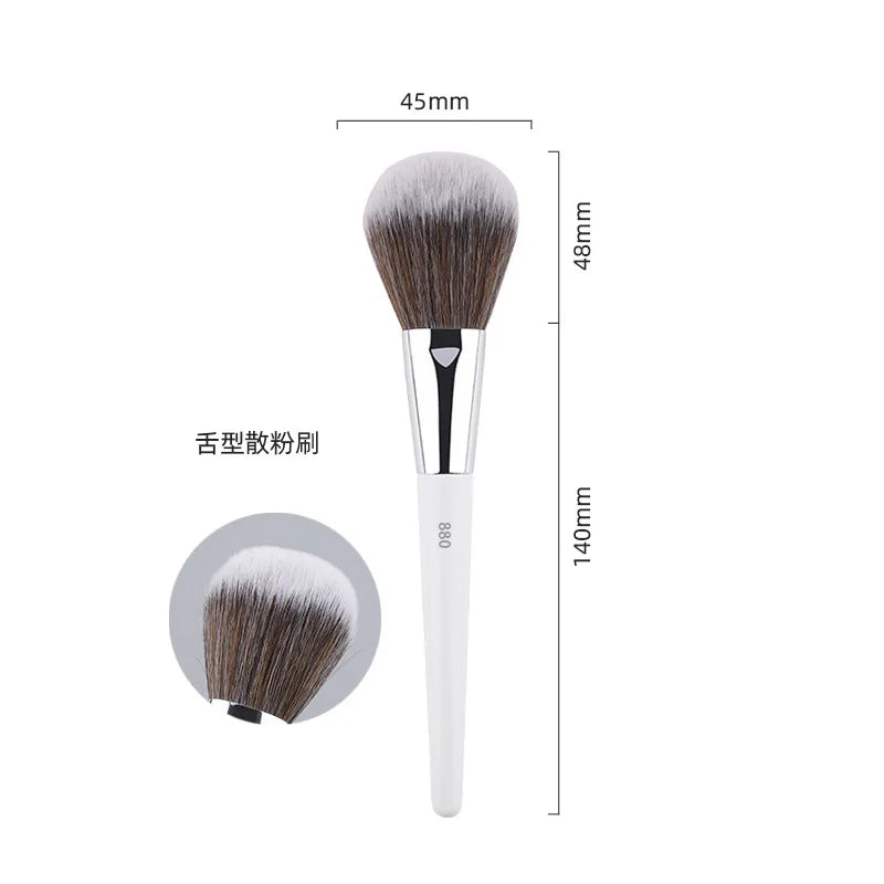 Makeup Brush Set with 3D Liquid Foundation & Eyeshadow Blending Tools - Multiple Handle Colors