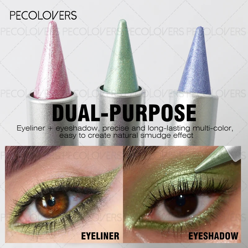 Monochromatic Glitter Eyeshadow Pen & Stick - Vibrant Eye Makeup, Perfect Gift Set
