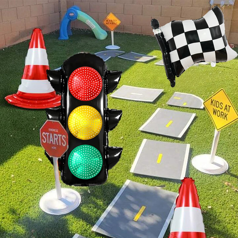 Racing Theme Balloon Set for Birthday Party Decorations - 2 or 6 Pieces