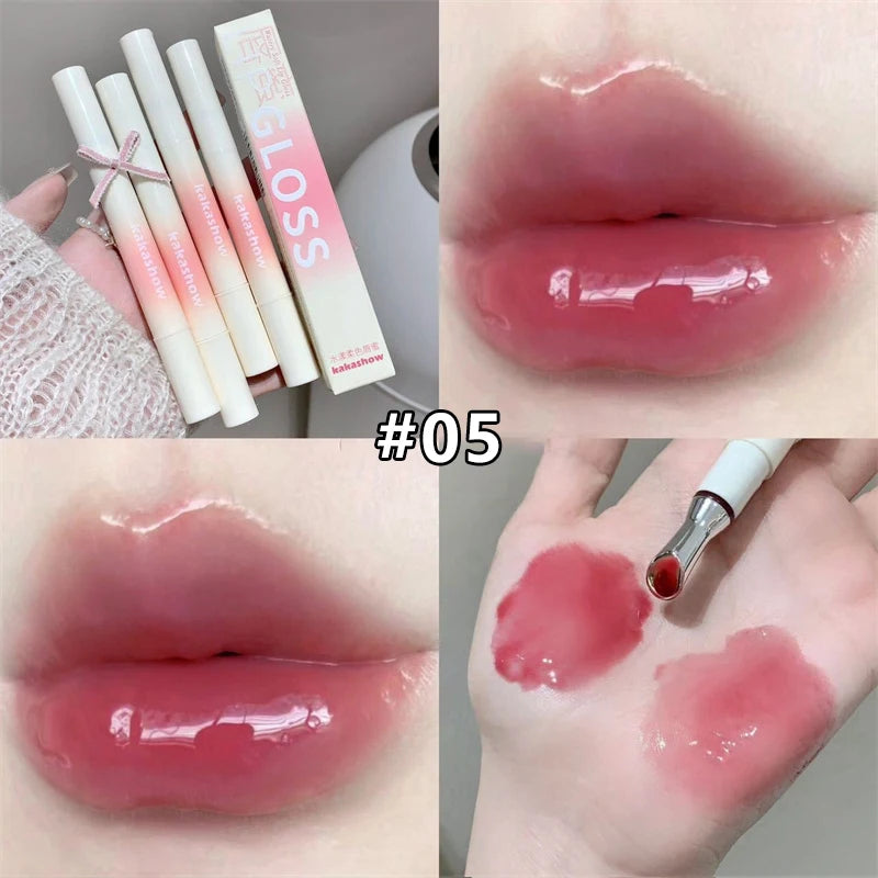 Hydrating Lip Gloss with Plumping Shine - Clear, Natural, Nourishing Makeup