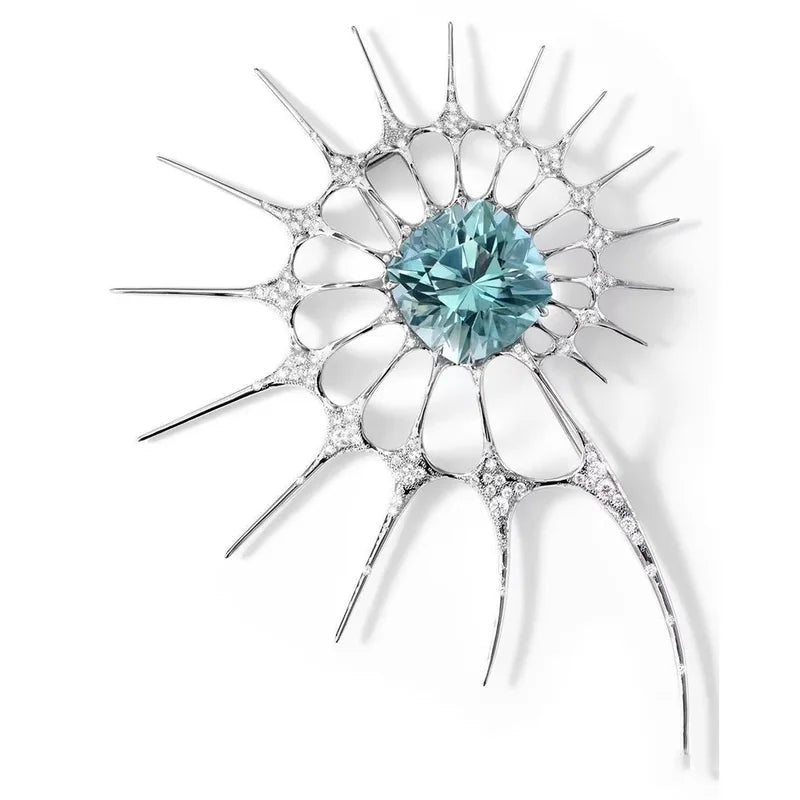 Luxury Irregular Spiky Rhinestone Brooch - Gothic Statement Pin for Clothes & Bags