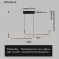 Modern Aluminum LED Pendant Light for Dining & Living Rooms - Adjustable Height