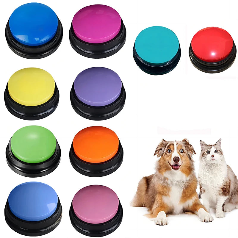 Recordable Dog Toy with Talking Buttons - Portable Pet Training & Communication