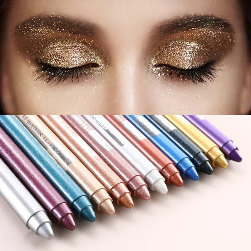 Long Lasting Glitter Eyeshadow Pen Set - Waterproof, Matte & Shiny Finish