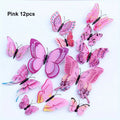 12-Pack 3D Double Layer Butterfly Wall Stickers for Living Room Decoration, Wedding & Party Decor