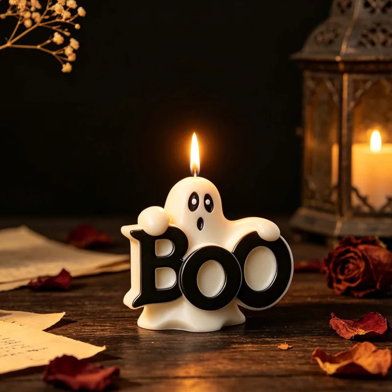 Halloween Ghost Silicone Candle Mold for DIY Wax, Soap, Resin Crafts - Boo Spirit Decor