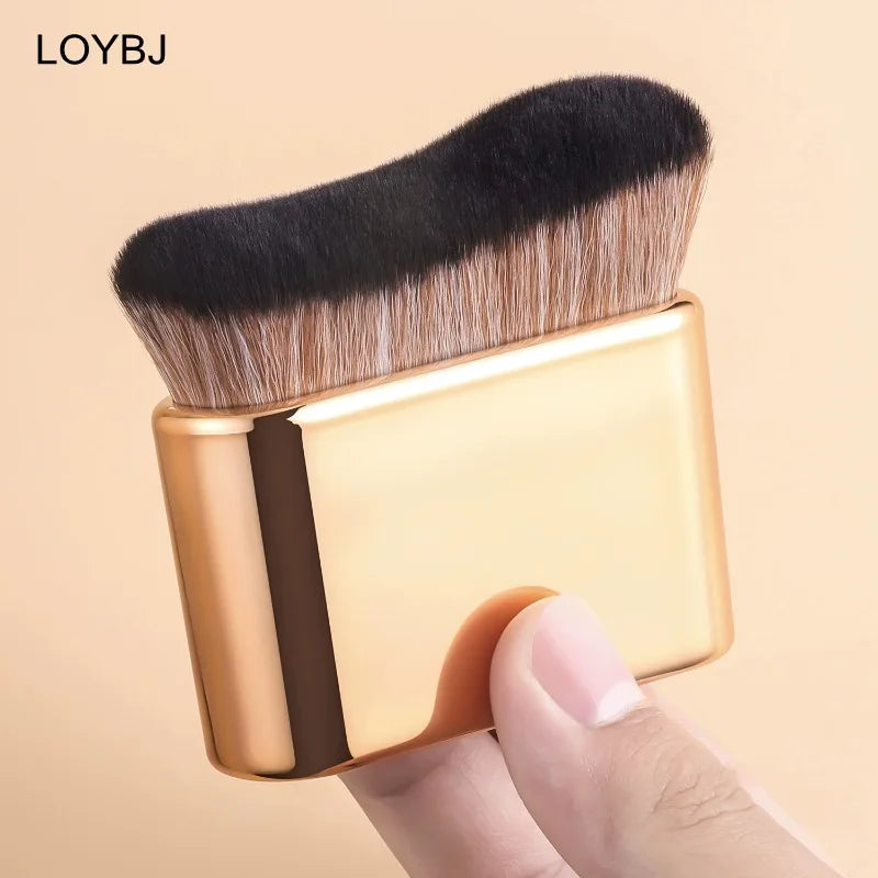 Self Tanning Brush Gold Portable Makeup & Body Applicator Tool for Self Tan, Sunscreen, Neck & Leg