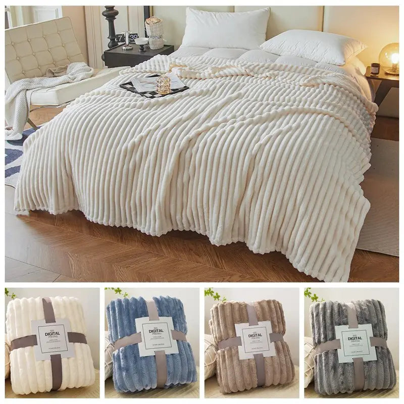 Double Sided Warm Blanket - Breathable Skin-Friendly Quilt for Cozy Comfort