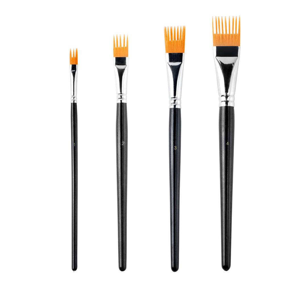 4-Pack Art Paintbrush Set for Watercolor, Oil, Acrylic & Digital Painting