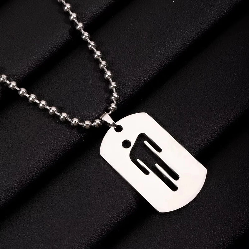 Unisex Stainless Steel Pendant Necklaces - Hip Hop Style Jewelry for Men Women - Multiple Colors