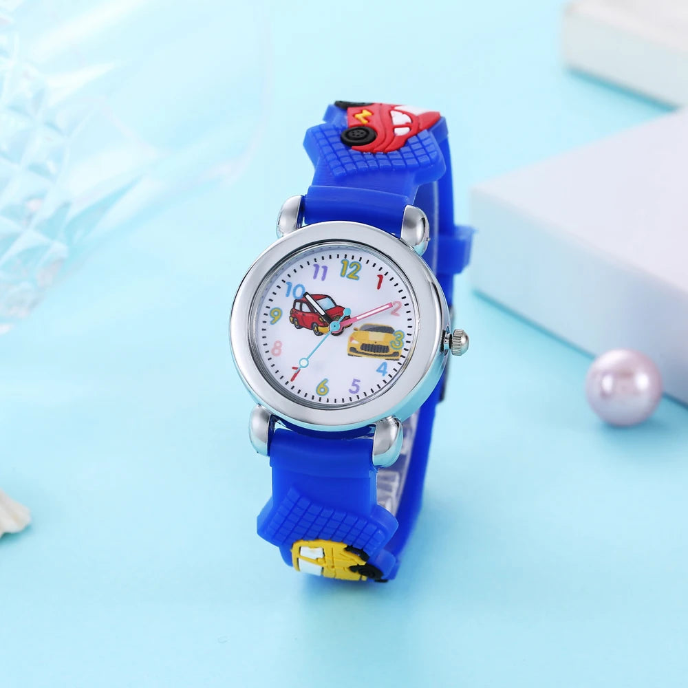 Kids Silicone Car Pattern Watch for Boys and Girls - 2024 Gift Idea