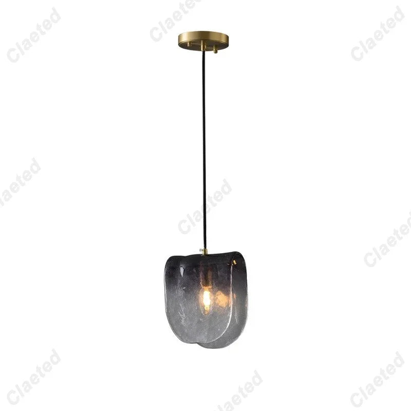 Gradient Glass Pendant Lights for Kitchen Bedroom Restaurant Hanging Lamp Ceiling Fixture