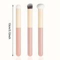 3Pcs Soft Mushroom Makeup Brush Set with Concealer Lipstick and Powder Sponges