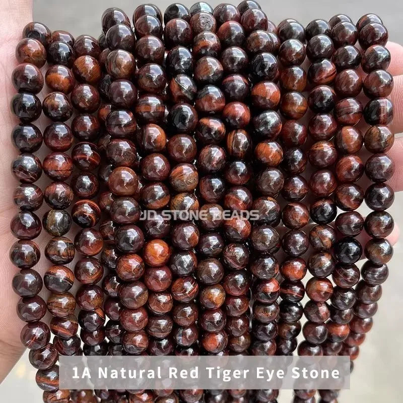 Natural Black Agate Stone Beads - Round Spacer Jewelry Making Supplies