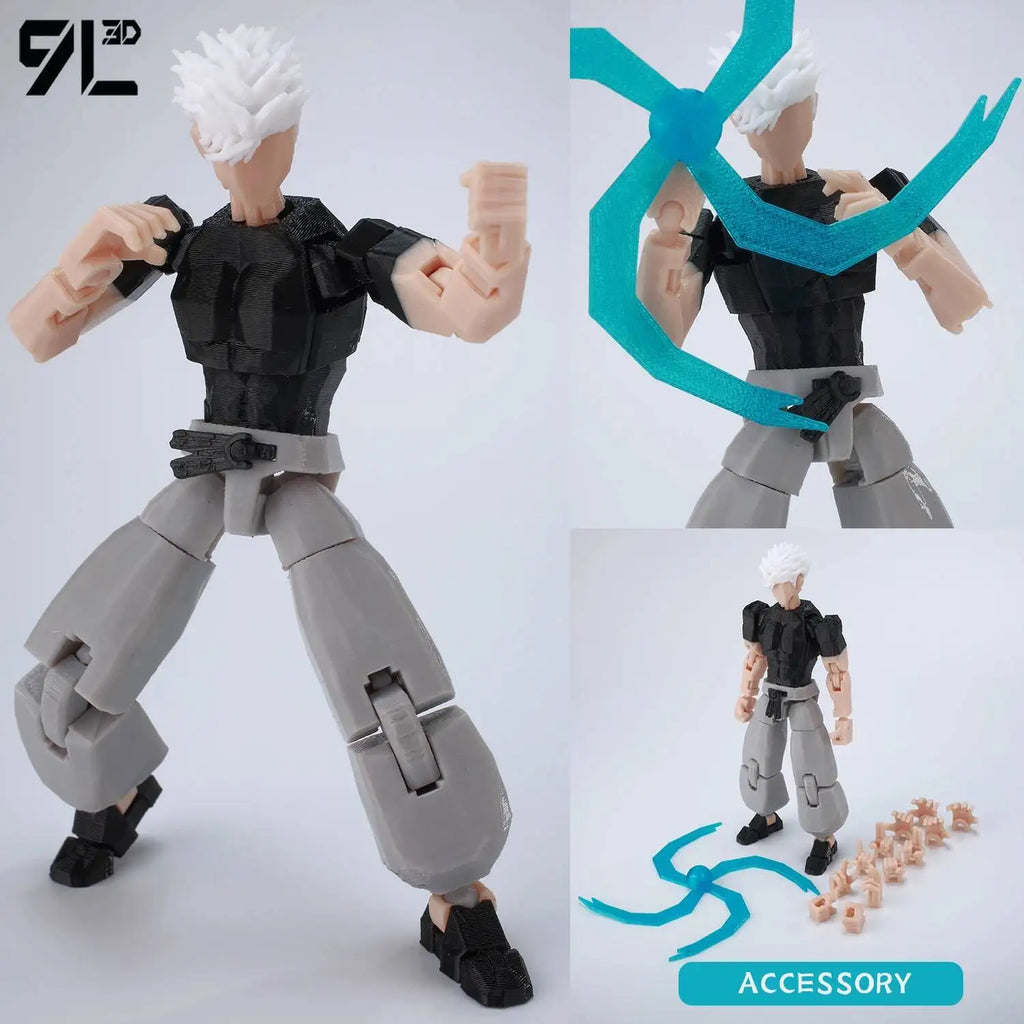 Articulated Anime Action Figure Toy Set with Interchangeable Parts - 14cm Collectible Display Model