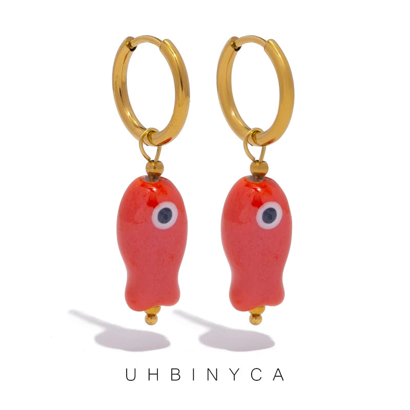 Colorful Fish Earrings for Women - Hypoallergenic Summer Jewelry Gift
