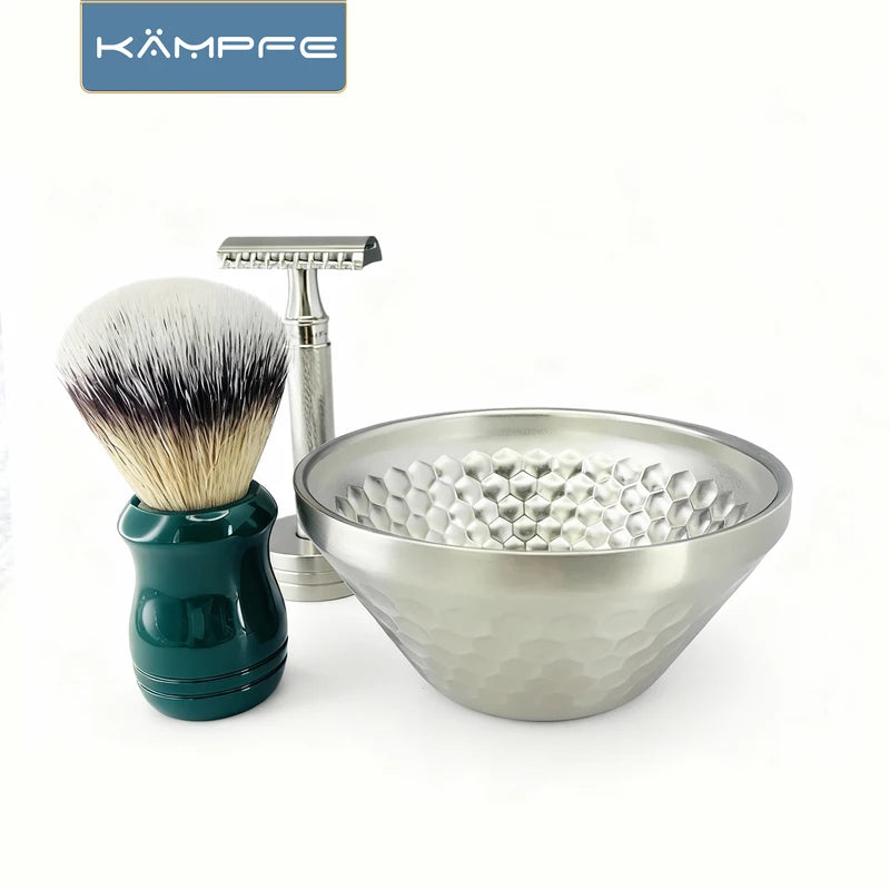 Stainless Steel Shaving Bowl Dual-Use Grooming and Travel Face Shaving Bowl