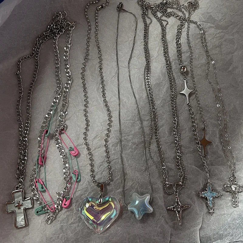 Fashion Cross Pendant Necklace for Men’s Parties - Multiple Metal Colors