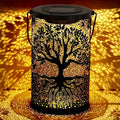 Hanging Solar Lantern Outdoor Waterproof Vintage Metal LED Light