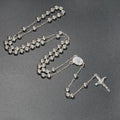 6MM Catholic Rosary Necklace for Women & Men Long Prayer Beads Cross Pendant Religious Jewelry Gift
