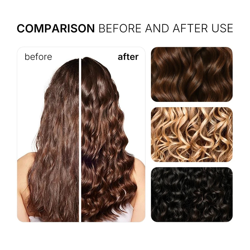 Curl Defining Leave-In Cream for Wavy, Curly & Coily Hair - Frizz Control & Soft Curls