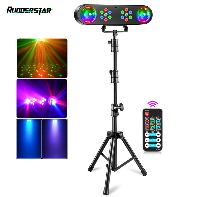 30W RGB 3-in-1 Stage Effect Light with Remote Control for DJ Party Concert