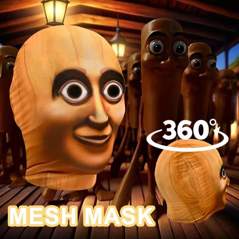 3D Printed Full Face Mask for Cosplay Halloween Role Play - Realistic Visual Effect