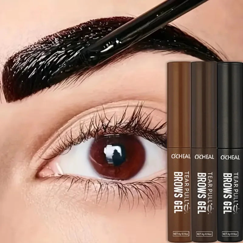 Waterproof Semi-Permanent Eyebrow Tint Gel - Peel-Off Brow Makeup, Natural & Smudge-Resistant