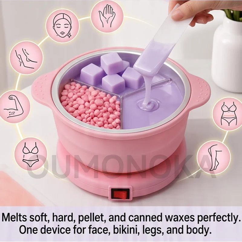 Foldable Wax Heater Machine for Depilation and SPA Paraffin Pot - Professional Home & Salon Use