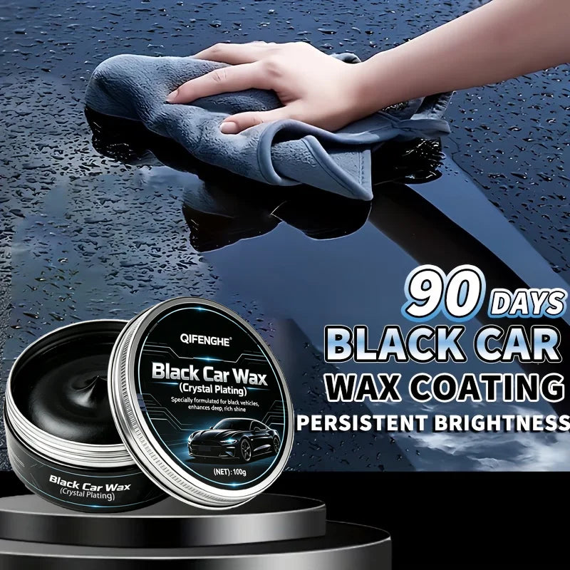 Black Car Wax with Crystal Plating for Deep Shine & Scratch Repair - Multiple Colors
