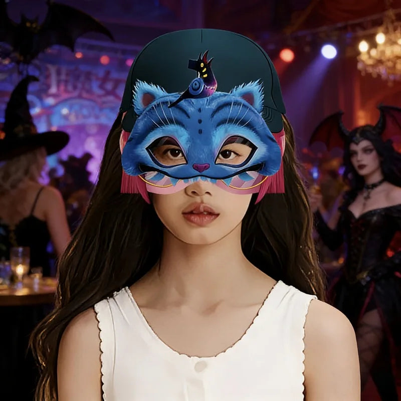 Funny Witch Hunting Group Paper Mask for Cosplay Photo Booth Party Supplies