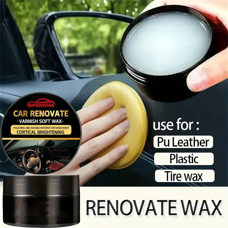 Car Interior Maintenance Wax for Dashboard, Leather, Tires & Sofa Care
