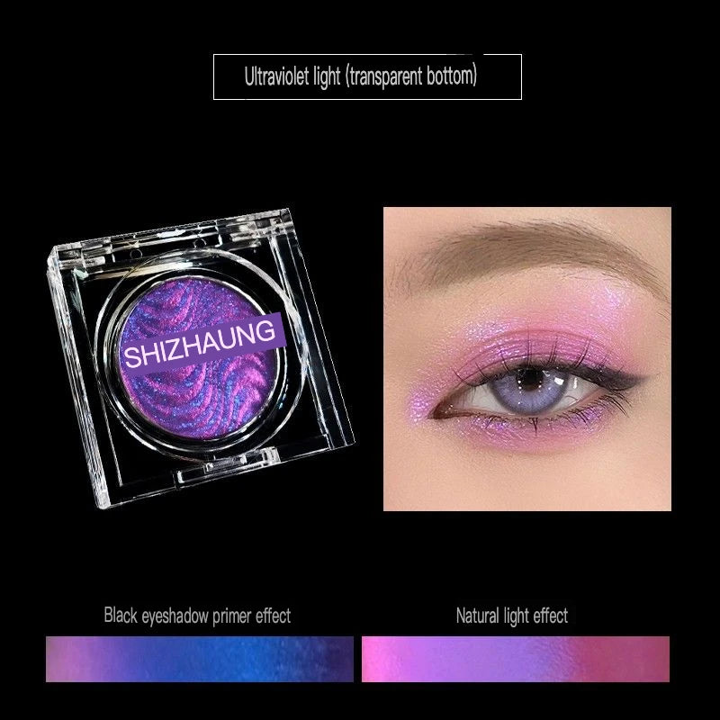 Monochrome Matte Eyeshadow Palette with Glitter & High Saturation Colors