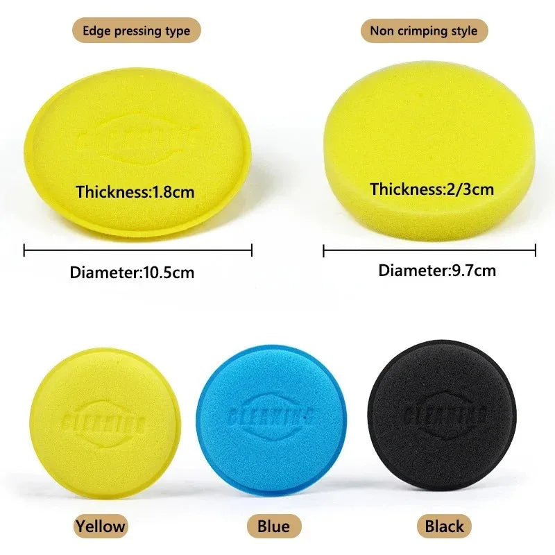 Car Waxing Foam Sponges Set - High Density Applicator Pads for Auto Polishing and Cleaning