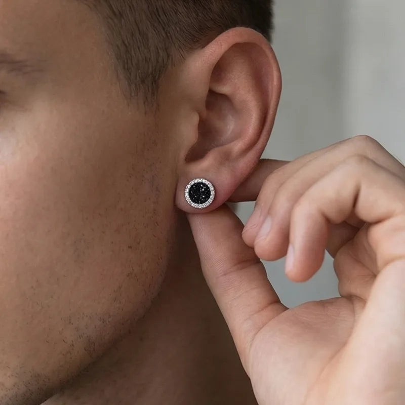 Magnetic Ear Clips for Men No Piercing Trendy Punk Style Jewelry Set
