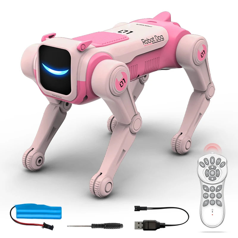 Interactive Robotic Dog Toy with Voice Control & Stunts - Kid's Gift