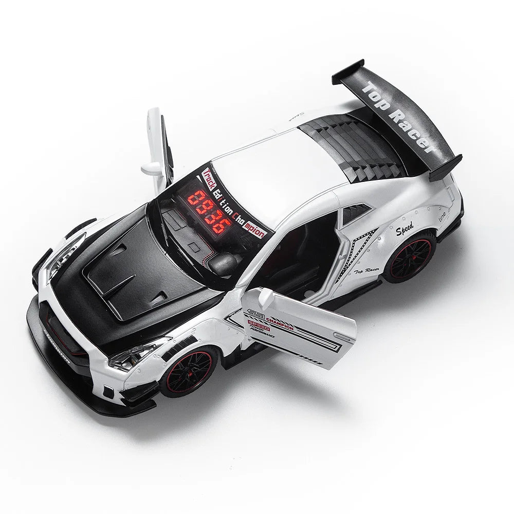 Sports Car Alarm Clock with Engine Roar Sound, Mist Sprayer & LED Lights
